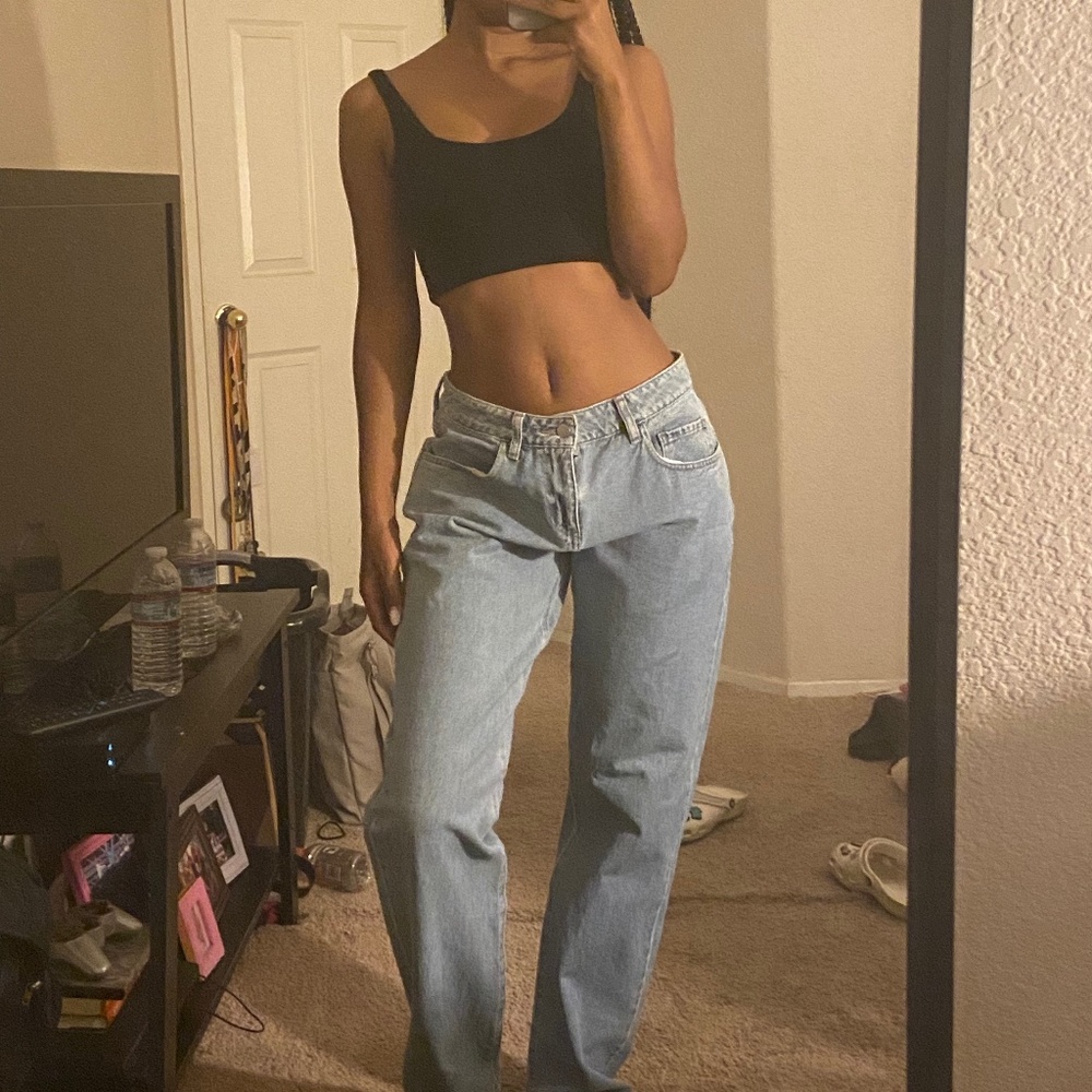 Fashion Nova low rise denim jeans